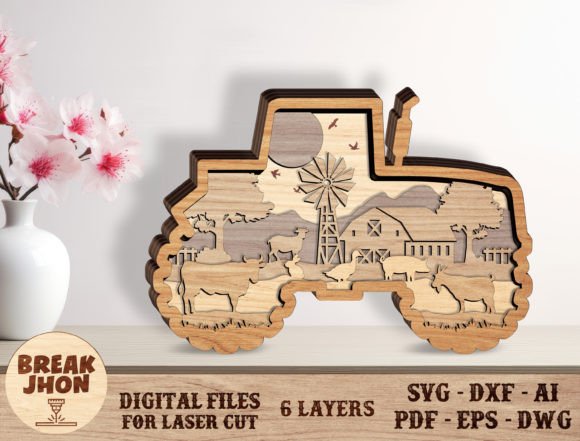 Building a Layered Wooden Tractor with the Break Jhon Design