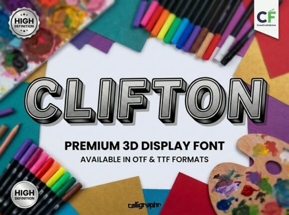 Clifton: Bold 3D Typography for Impact