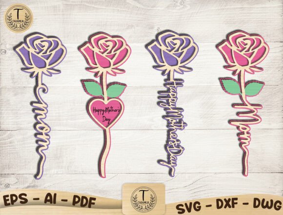 Crafting Timeless Tributes with the Mother's Day Rose Laser Cut SVG Bundle