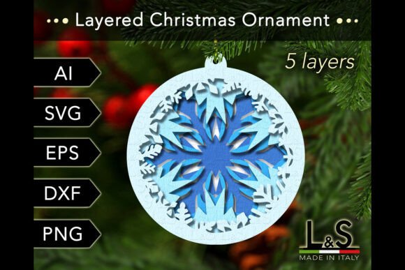Create a Layered Snowflake Ornament