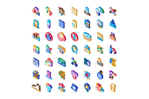Digital Isometric Signs Collection Illus: Elevating Visual Communication in Modern Design