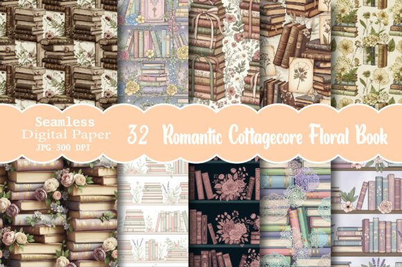Elevating Brand Narratives with the Romantic Cottagecore Floral Book Pattern