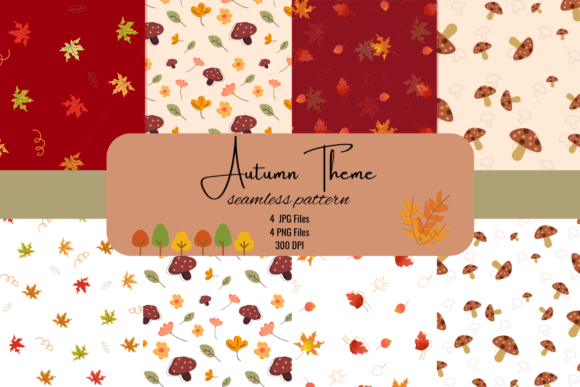 Elevating Creative Projects with High-Resolution Autumn Theme Seamless Patterns
