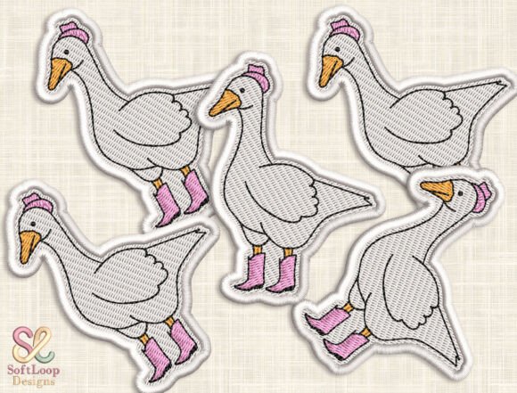 Embrace Whimsy: The CUTE GOOSE Patch Embroidery Design for Modern Crafting