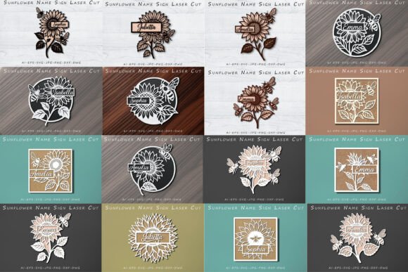 Floral Custom Name Sign Wall Art Bundle: Elevating Personalized Decor