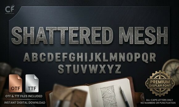 Shattered Mesh: Evaluating Industrial Typography for High-Impact Visual Branding