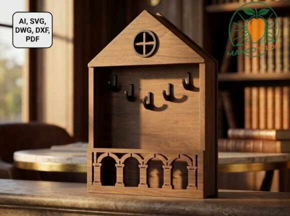 Strategic Design and Production: Leveraging the House Key Holder SVG 3mm Laser File for Creative Business Growth