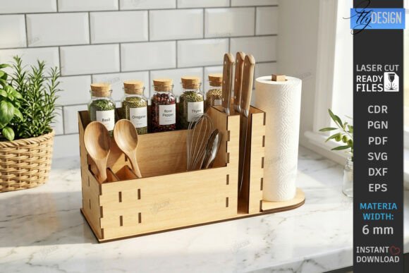Transforming Kitchen Organization with Laser-Cut Wood Designs