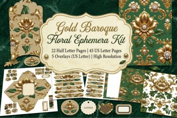 Unlocking Vintage Luxury: A Practical Guide to the Gold Baroque Floral Ephemera Kit