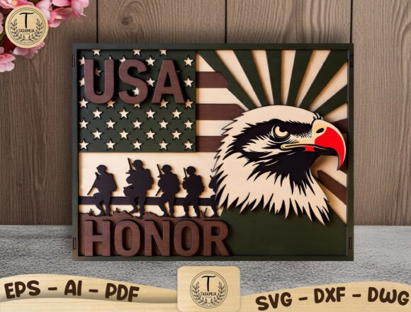 USA Honor Layered Cut File SVG: Crafting Patriotic Depth for Modern Makers