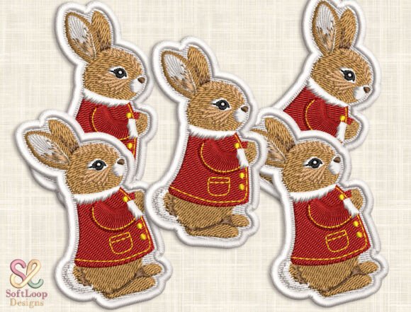 Vintage Bunny Patch Embroidery Design Guide
